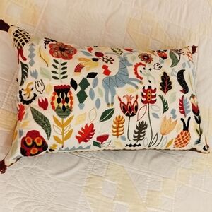 IKEA Rodarv Embroidered Throw Pillow